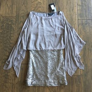 [NWT] Guess by Marciano Silver Sequin Dress; XS